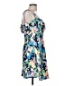 Nicholas 100% Viscose Floral Blue Cocktail Dress Size 10 - photo 4