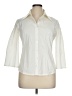 Magaschoni Ivory 3/4 Sleeve Button-Down Shirt Size 14 - photo 1