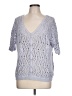 Autumn Cashmere 100% Cotton Silver Pullover Sweater Size L - photo 1