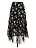 Ulla Johnson 100% Silk Floral Black Silk Skirt Size 8 - photo 2