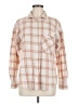 Ann Taylor LOFT Outlet Plaid Tan Long Sleeve Button-Down Shirt Size M - photo 1
