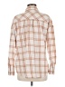 Ann Taylor LOFT Outlet Plaid Tan Long Sleeve Button-Down Shirt Size M - photo 2