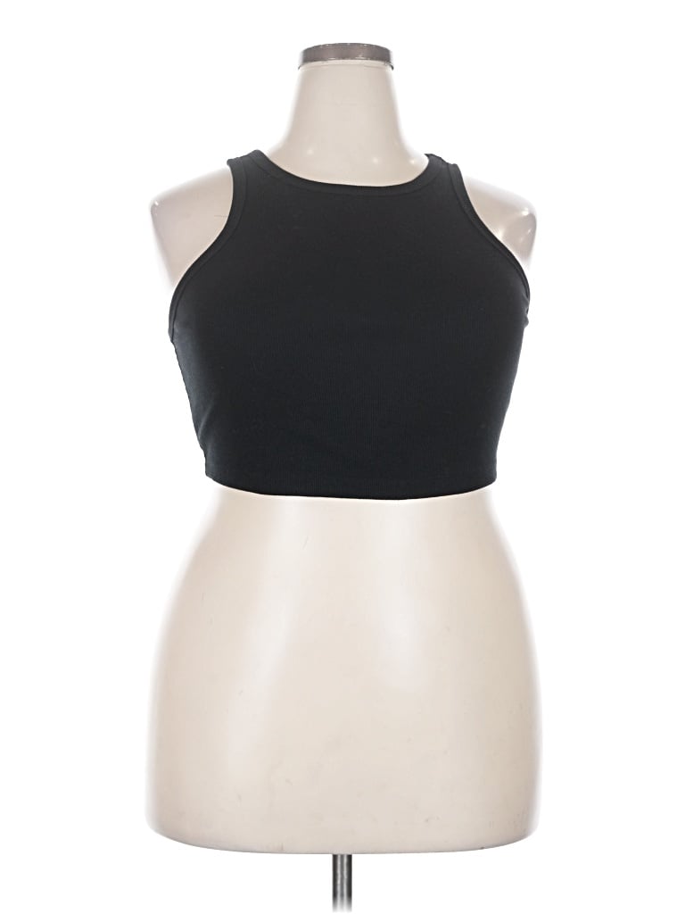 Pre-owned Wild Fable Tank Top Black Halter Neckline Tops