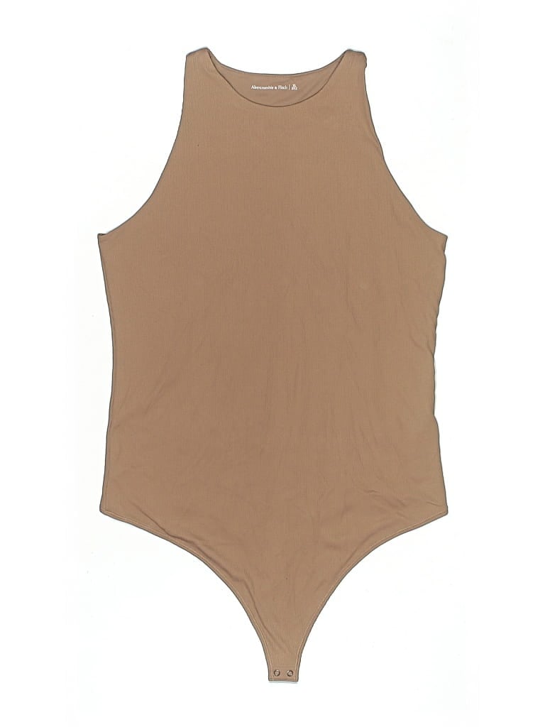 Pre-owned Abercrombie & Fitch Bodysuit In Tan