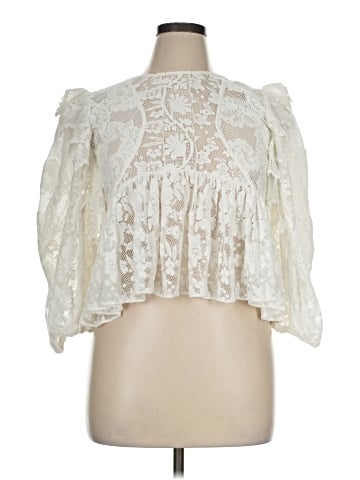 Forever That Girl for Anthropologie 3/4 Sleeve Blouse (view 1)