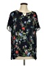 Counterparts 100% Polyester Black Short Sleeve Blouse Size XL - photo 1