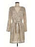Ann Taylor LOFT 100% Polyester Metallic Gold Cocktail Dress Size 6 - photo 1