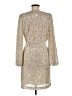 Ann Taylor LOFT 100% Polyester Metallic Gold Cocktail Dress Size 6 - photo 2