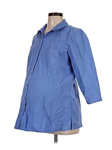 Motherhood 3/4 Sleeve Button-Down Shirt (view 1)