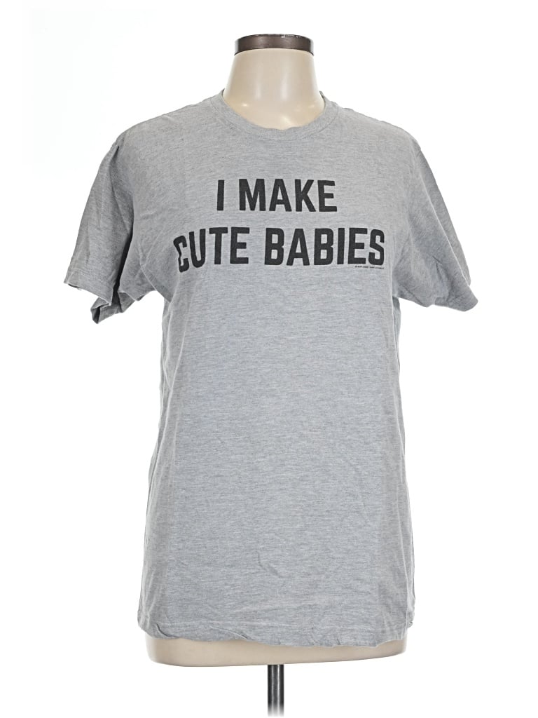 Pre-owned Assorted Brands Short Sleeve T-shirt In Gray