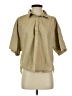 Ann Taylor LOFT Tan 3/4 Sleeve Button-Down Shirt Size S - photo 1