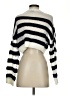 Edikted 100% Acrylic Stripes Black Ivory Pullover Sweater Size XS - photo 2