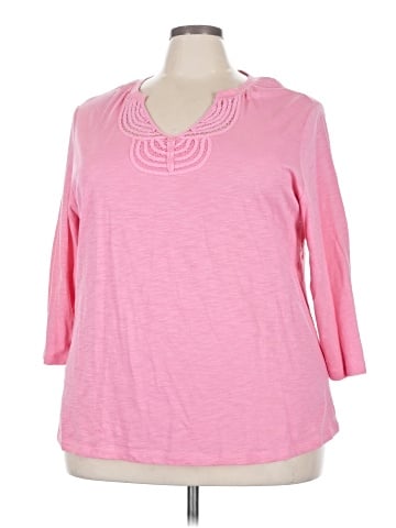 St. John's Bay 3/4 Sleeve Top (view 1)