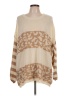 Pink Lily Animal Print Tan Pullover Sweater Size L - photo 1