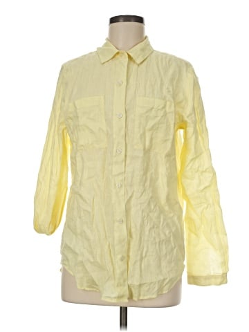 Lord & Taylor 3/4 Sleeve Button-Down Shirt (view 1)