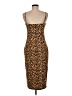 Kate Kasin Animal Print Brown Cocktail Dress Size M - photo 2