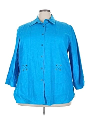 LineaR 3/4 Sleeve Button-Down Shirt (view 1)
