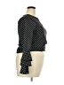 Unbranded Polka Dots Black Long Sleeve Blouse Size XXL (estimated) - photo 4