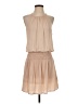 Lush 100% Polyester Solid Tan Casual Dress Size S - photo 1