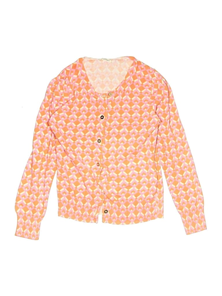 Pre-owned Crewcuts Kids' Cardigan Sweater In Orange