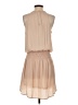 Lush 100% Polyester Solid Tan Casual Dress Size S - photo 2