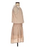 Lush 100% Polyester Solid Tan Casual Dress Size S - photo 4