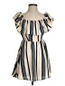 LUCCA 100% Polyester Stripes Tan Casual Dress Size S - photo 1