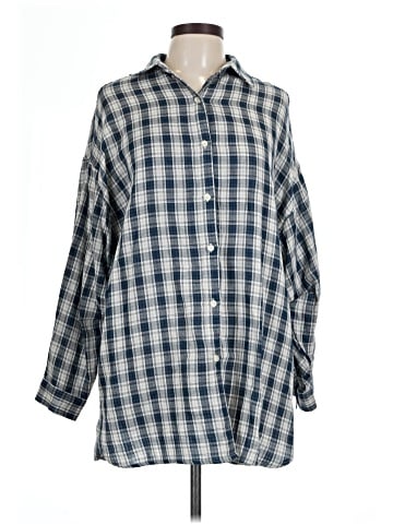 Max Studio 3/4 Sleeve Button-Down Shirt (view 1)