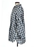 Max Studio 100% Cotton Checkered-gingham Blue 3/4 Sleeve Button-Down Shirt Size L (estimated) - photo 5