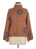Unbranded Floral Brown Turtleneck Sweater Size M - photo 1