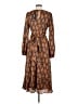 Lulus 100% Polyester Paisley Brown Casual Dress Size S - photo 2
