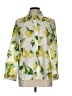 Talbots 100% Cotton Print Yellow Long Sleeve Blouse Size L (petite) - photo 1