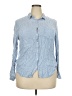 A New Day 100% Rayon Blue Long Sleeve Button-Down Shirt Size XXL - photo 1