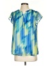 Christopher & Banks 100% Polyester Blue Short Sleeve Blouse Size S - photo 1