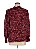 Unbranded 100% Polyester Floral Burgundy Long Sleeve Blouse Size M - photo 1