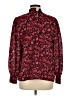 Unbranded 100% Polyester Floral Burgundy Long Sleeve Blouse Size M - photo 2