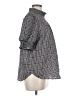 Ann Taylor LOFT Checkered-gingham Black Short Sleeve Blouse Size M - photo 4