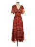 Ulla Johnson 100% Silk Orange Cocktail Dress Size 4 - photo 1