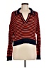 525 America 100% Cotton Stripes Orange Pullover Sweater Size M - photo 1