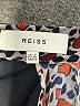 Reiss Print Black Burgundy Casual Dress Size 4 - photo 7