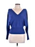 Pink Rose Blue Pullover Sweater Size L - photo 1