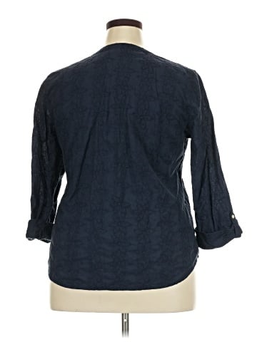 Basic Editions 3/4 Sleeve Blouse (view 2)