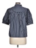 J. McLaughlin Stripes Blue Short Sleeve Blouse Size L - photo 2