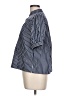 J. McLaughlin Stripes Blue Short Sleeve Blouse Size L - photo 5
