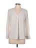 Petite Assembly 100% Polyester Ivory Long Sleeve Blouse Size Lg Petite - photo 1