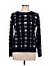 Banana Republic Checkered-gingham Black Pullover Sweater Size L - photo 1