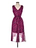DKNY 100% Polyester Paisley Purple Cocktail Dress Size 6 - photo 2