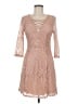 En Focus Studio Tan Cocktail Dress Size 8 - photo 1