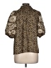 THML Animal Print Gold Short Sleeve Blouse Size L - photo 2