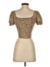 Shein Tan Short Sleeve Blouse Size S - photo 2